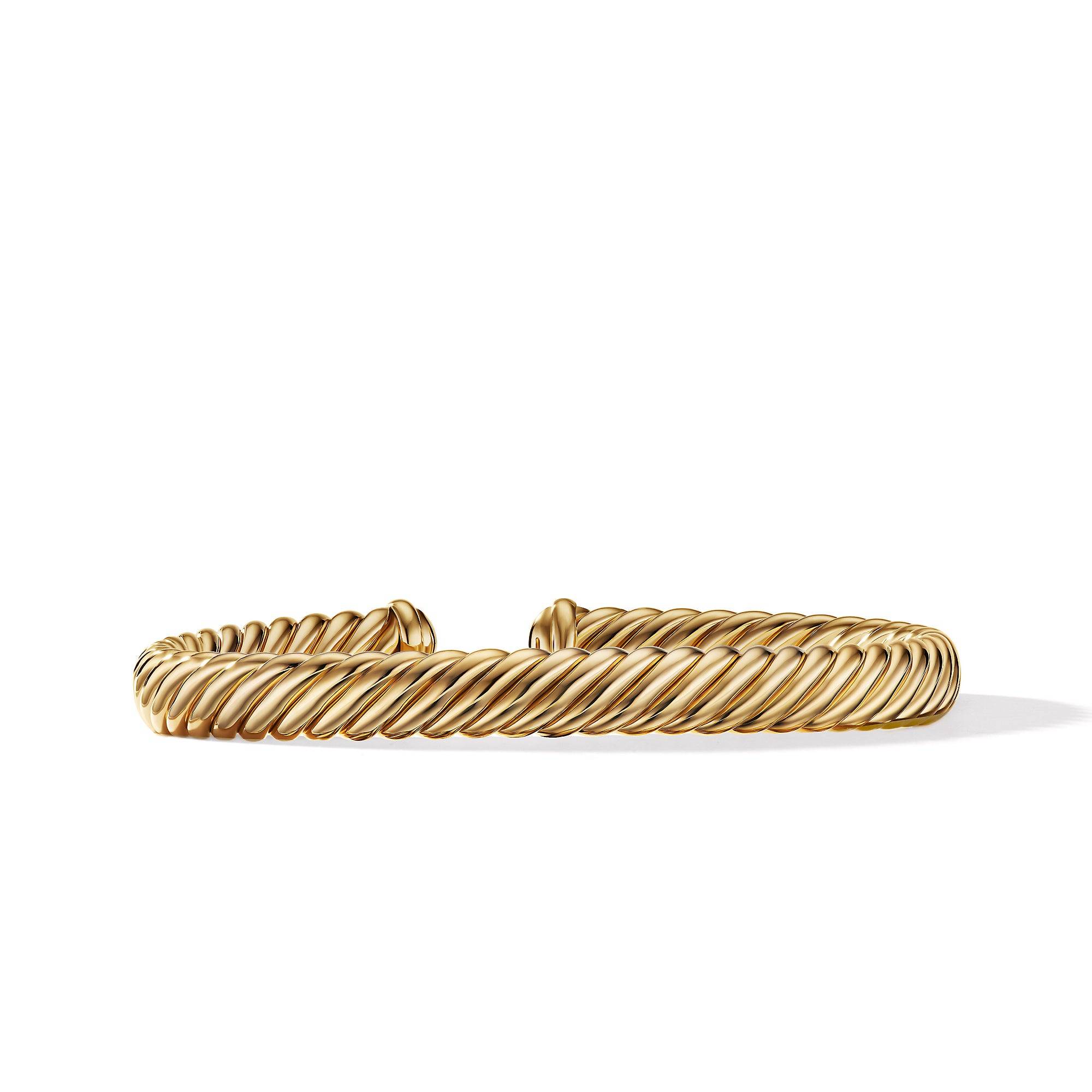 David Yurman 7mm Ov Cablespira Flex Bracelet 18k
