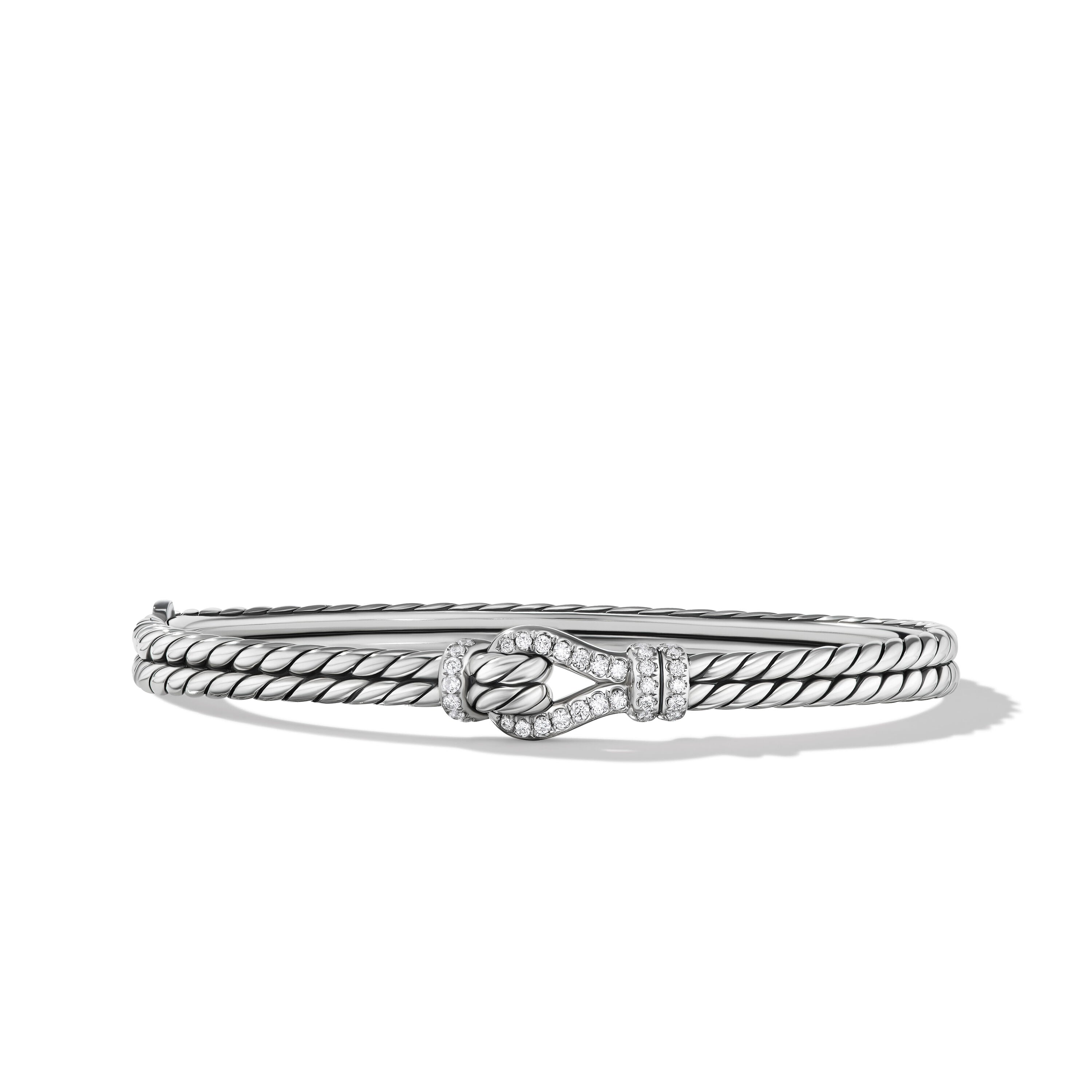David Yurman 4.5mm Loop Pave Bracelet Di Sil