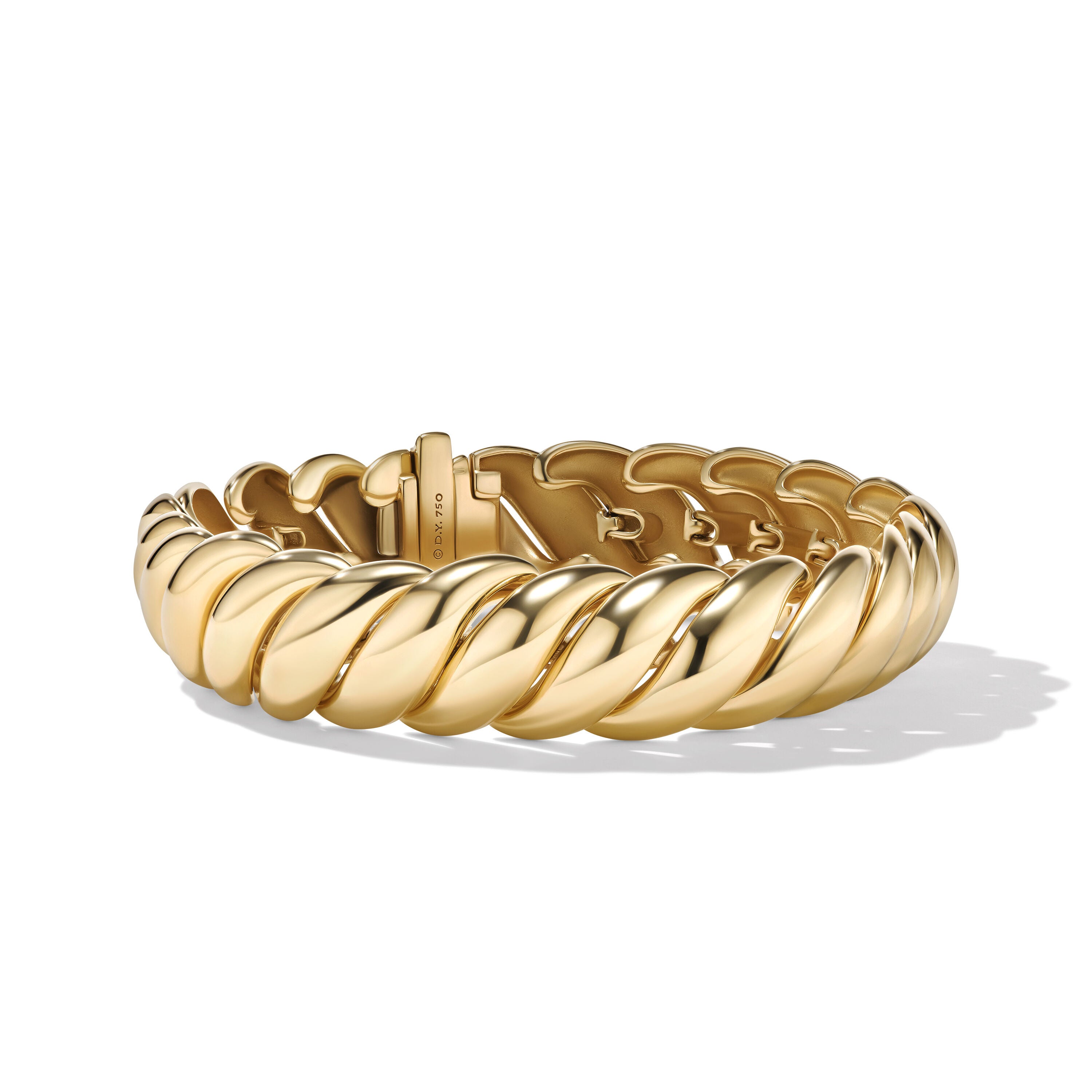 David Yurman 14mm Sculpted Cable Bracelet 18k