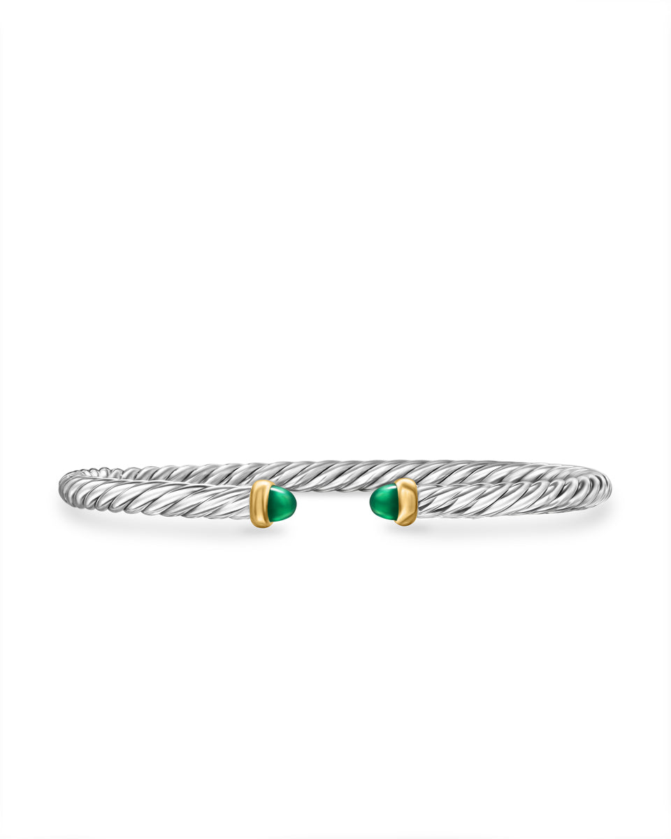 David Yurman Cable Flex Bracelet In Sterling Silver With 14k