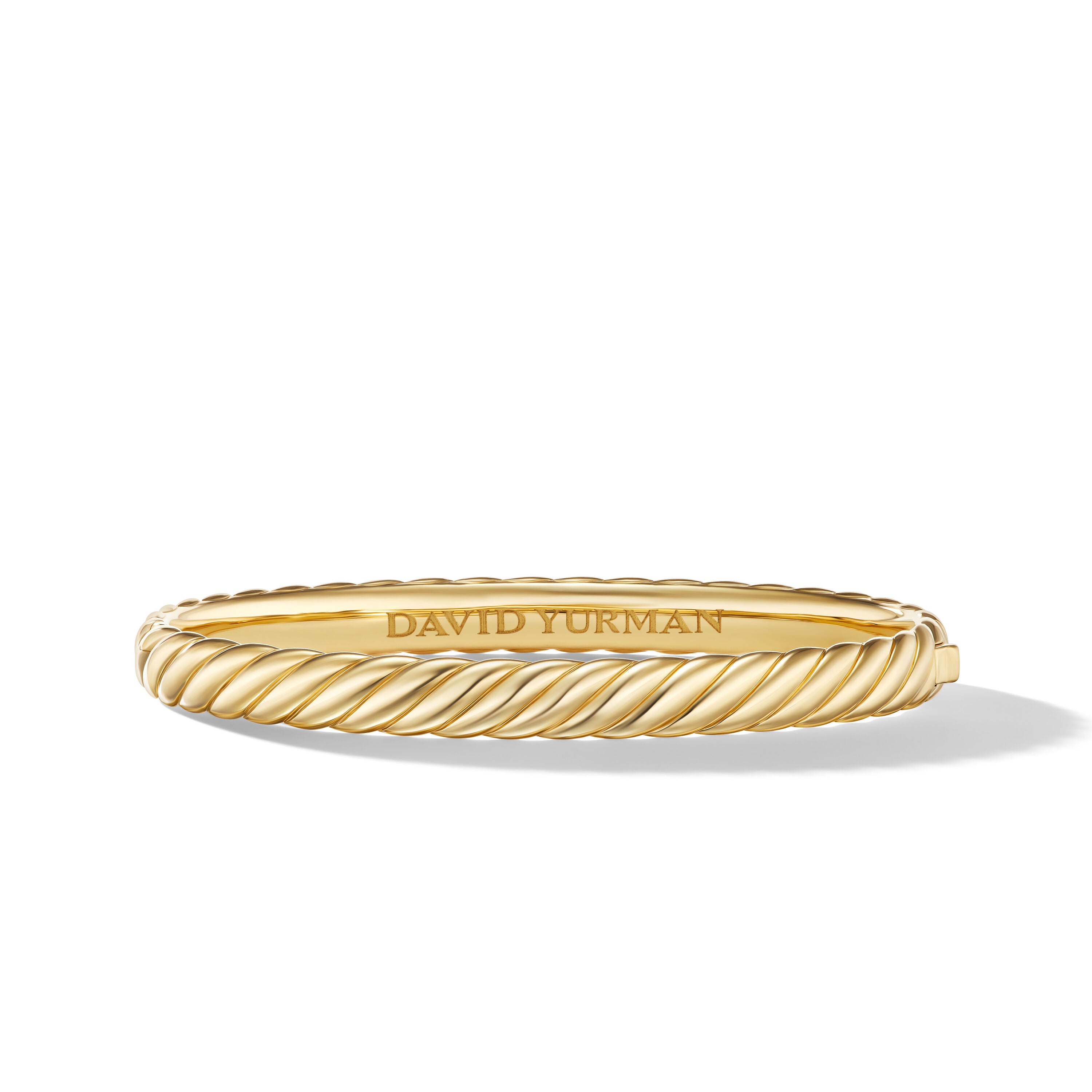 David Yurman 6mm Sculpted Cable Bracelet 18k