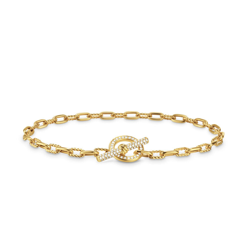 David Yurman Madison® Toggle Chain Bracelet In 18k Yellow Gold With Diamonds