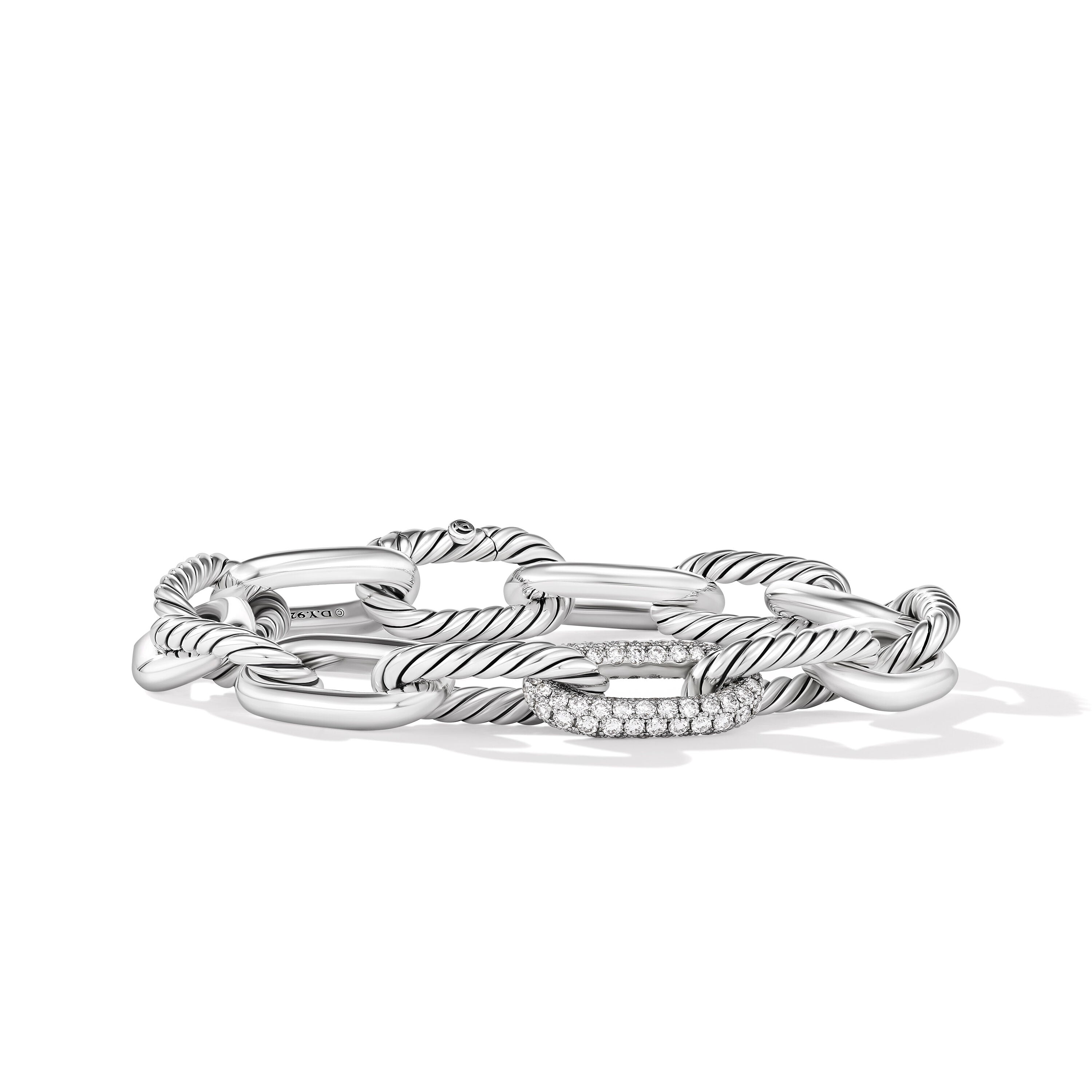 David Yurman Madison® Chain Bracelet In Sterling Silver With Diamonds, 11mm