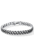 David Yurman Curb Chain Bracelet In Sterling Silver With Diamonds, 8mm