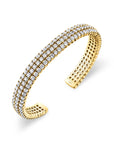 Norman Silverman 18k Yellow Gold Diamond Cuff