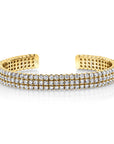 Norman Silverman 18k Yellow Gold Diamond Cuff