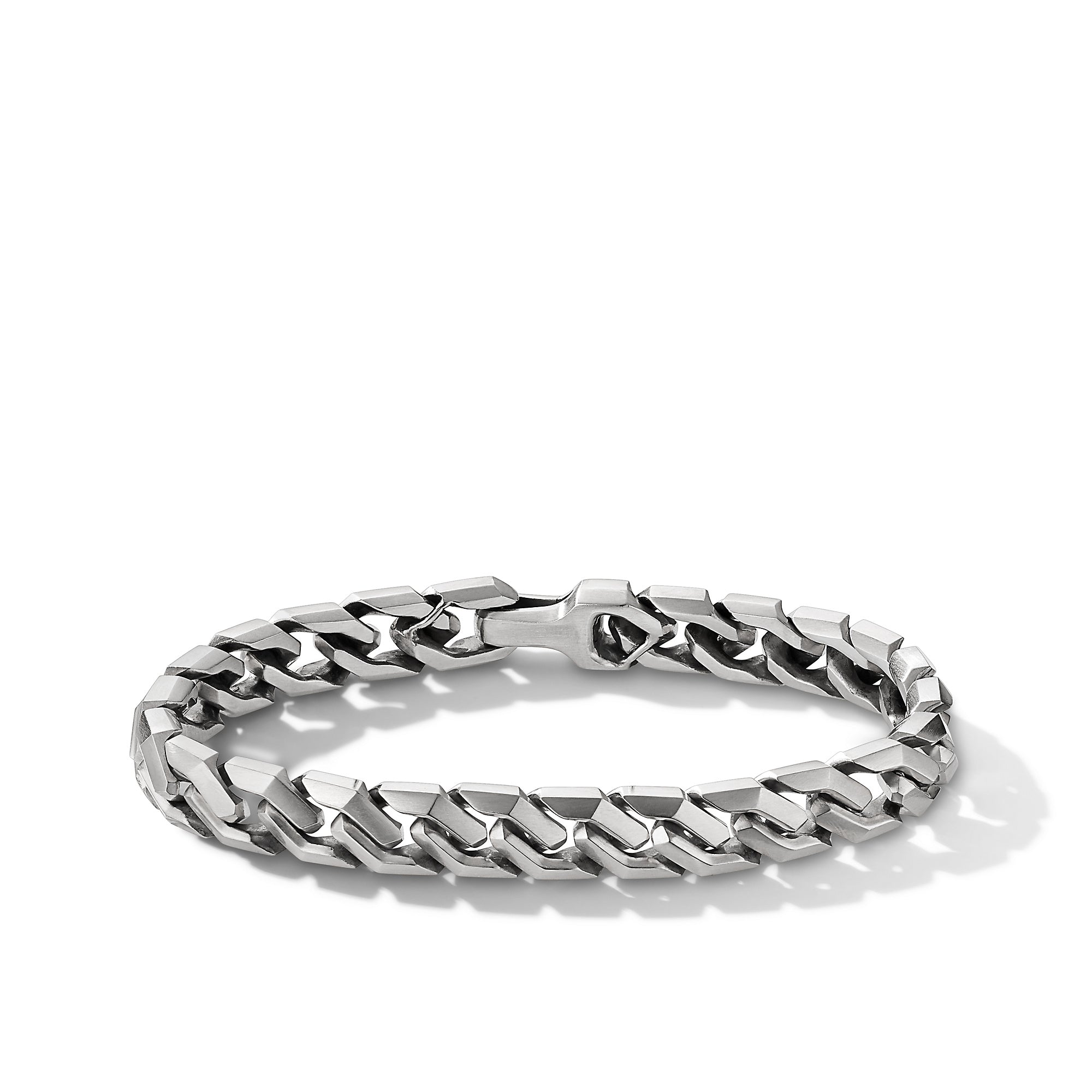 David Yurman 8.7mm Ang Curb Chain Bracelet Sil