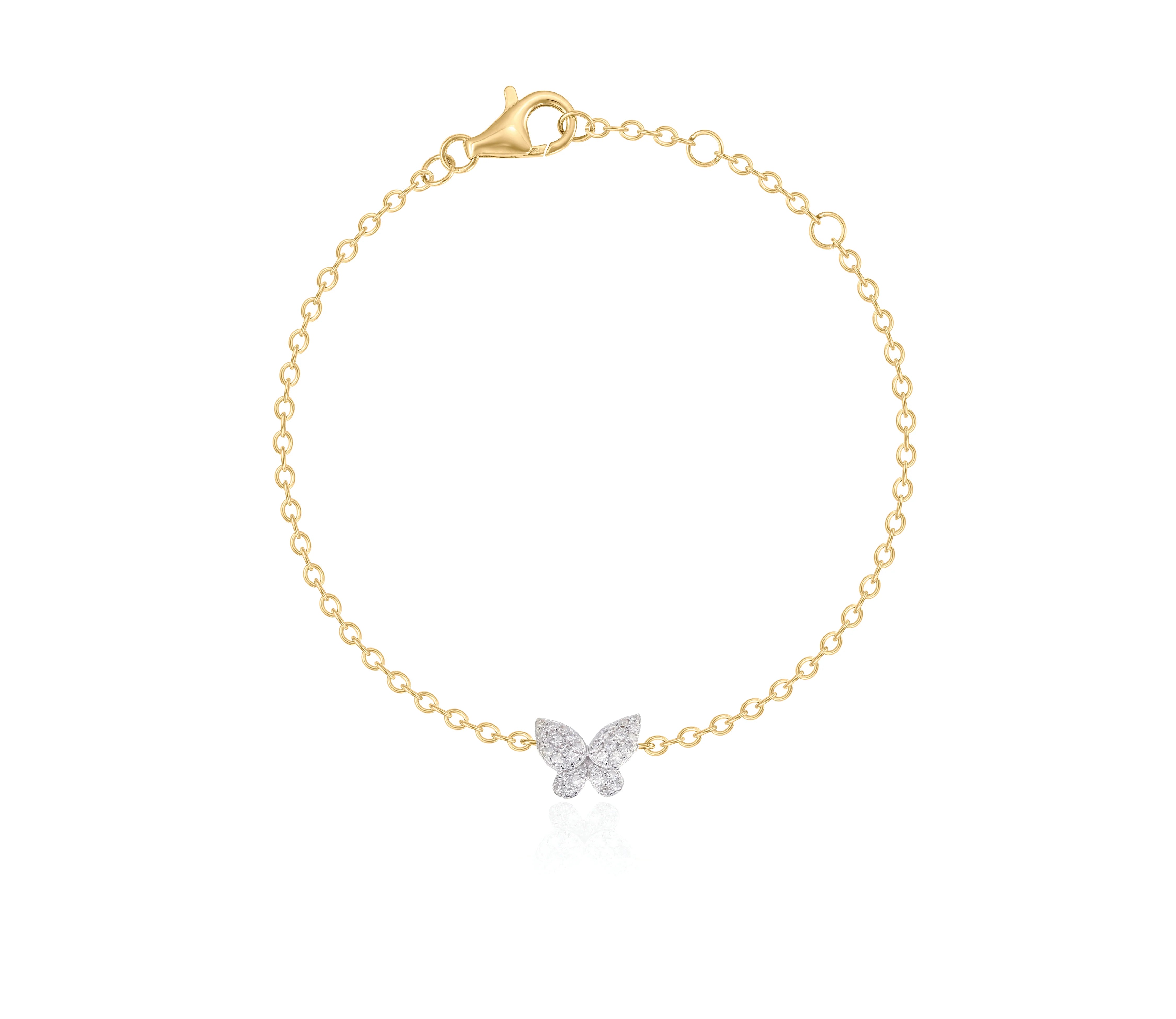 Phillips House 14k Yellow Gold Symphony Mini Butterfly Chain Bracelet