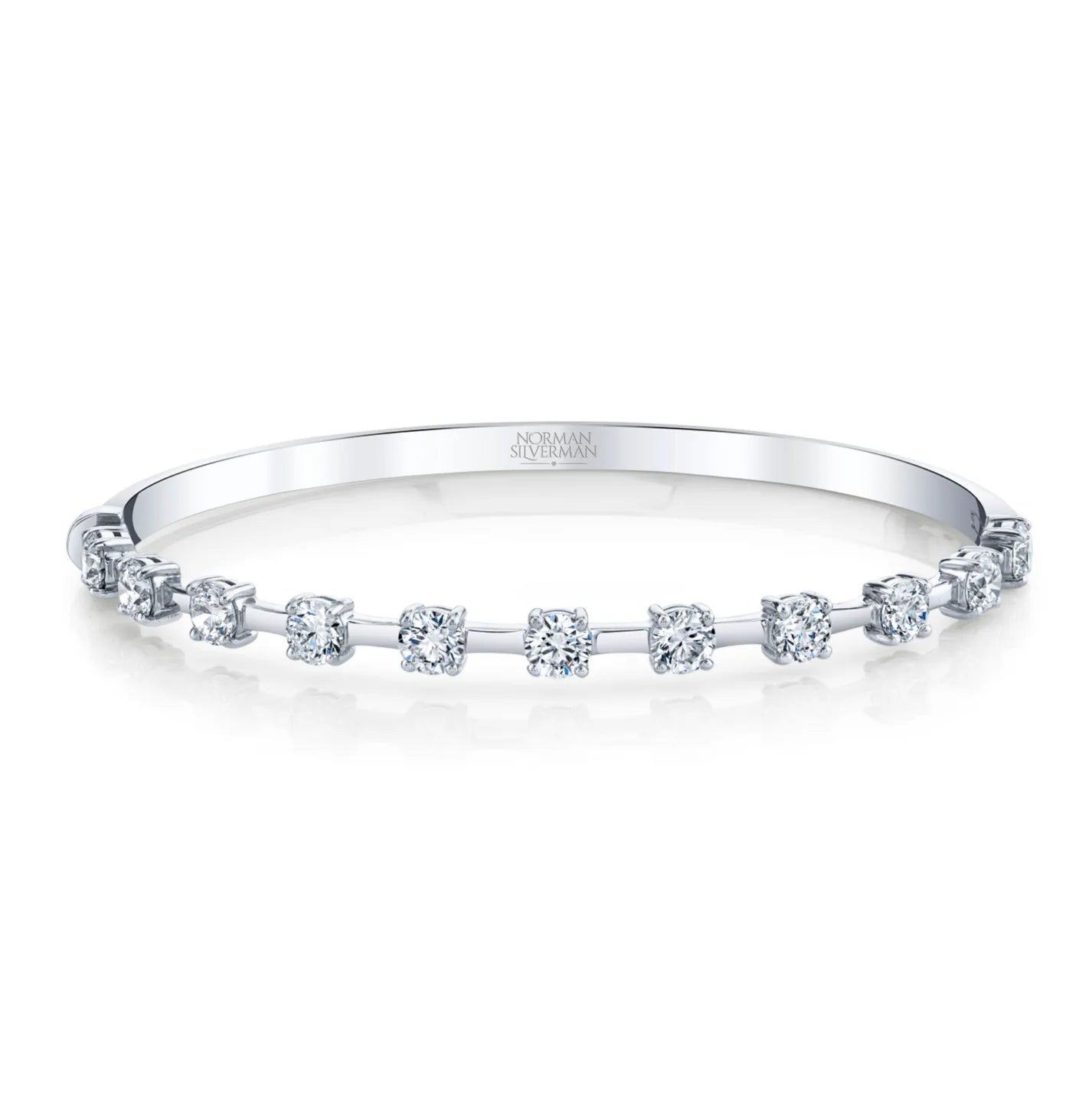 Norman Silverman 18k White Gold Diamond Bracelet