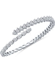 18k White Gold Diamond Bypass Bracelet