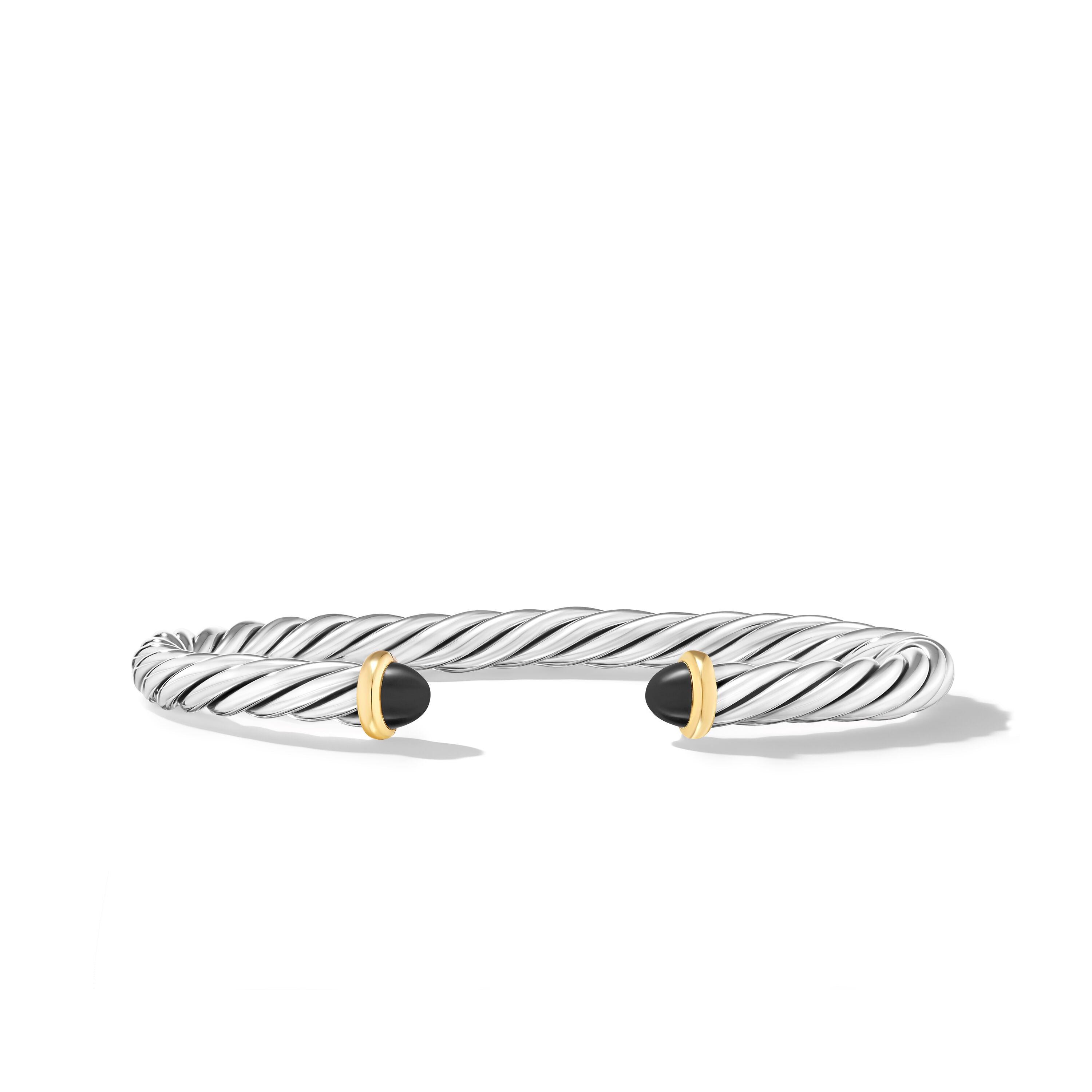 David Yurman 6mm Cable Cuff Bracelet Bo Sil/14k