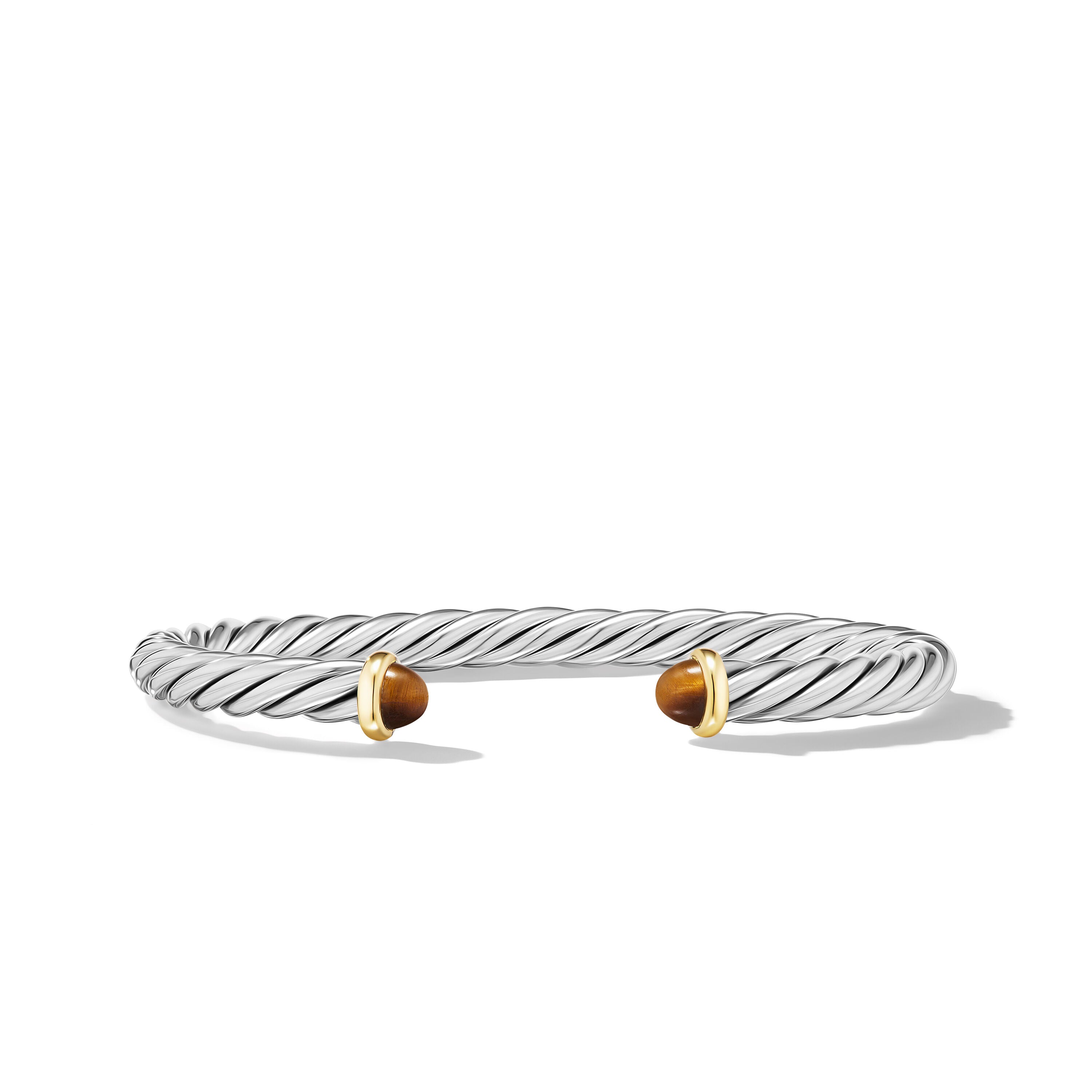 David Yurman 6mm Cable Cuff Bracelet Te Sil/14k