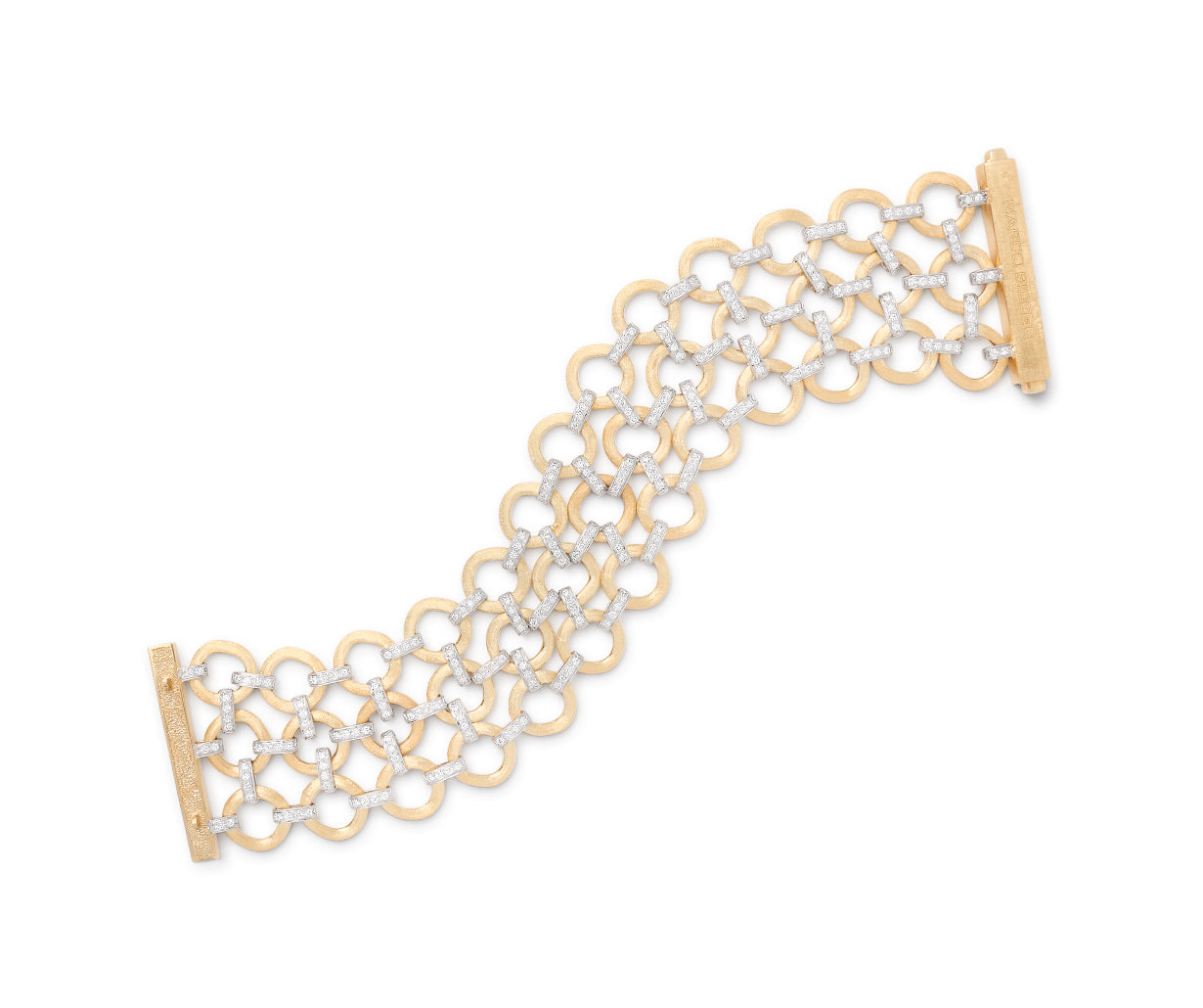 Marco Bicego 18k Yellow And White Gold And Diamond Jaipur Bracelet