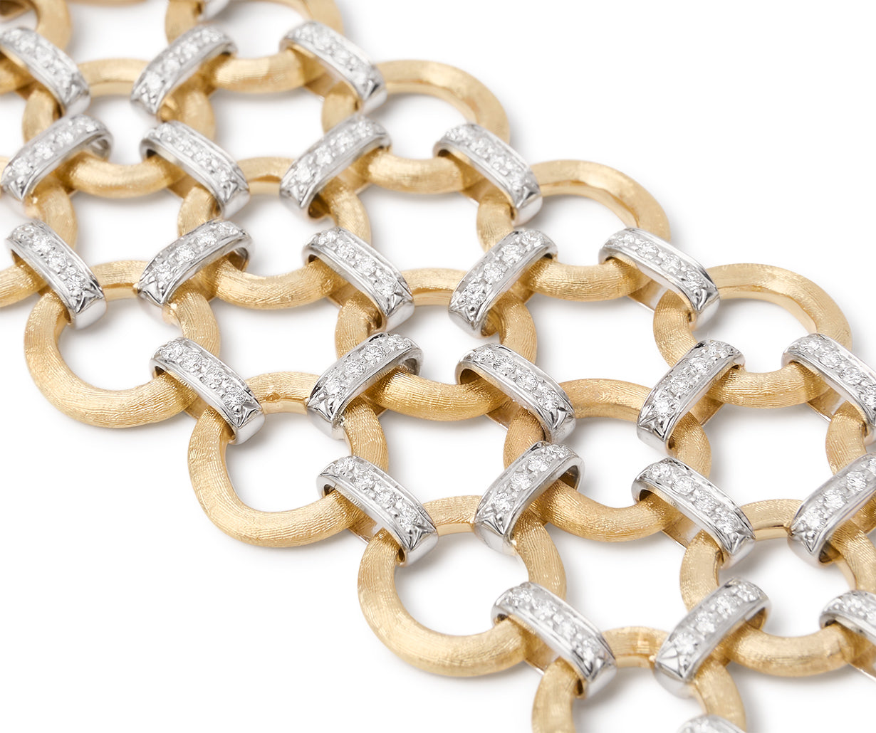 Marco Bicego 18k Yellow And White Gold And Diamond Jaipur Bracelet