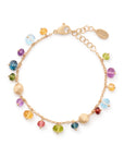 Marco Bicego 18k Yellow Gold Africa Colored Gemstone Bracelet