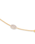 18k Yellow Gold Siviglia Beaded Station Bracelet with Diamonds