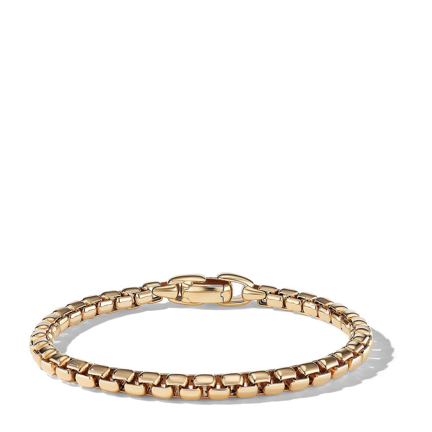 David Yurman Box Chain Bracelet In 18k Yellow Gold, 5mm – Brown