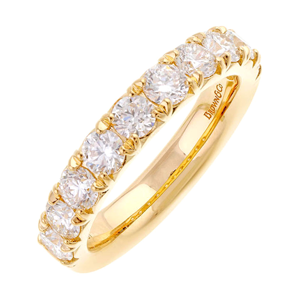 Brown & Co. 18k Yellow Gold Half Eternity Diamond Band