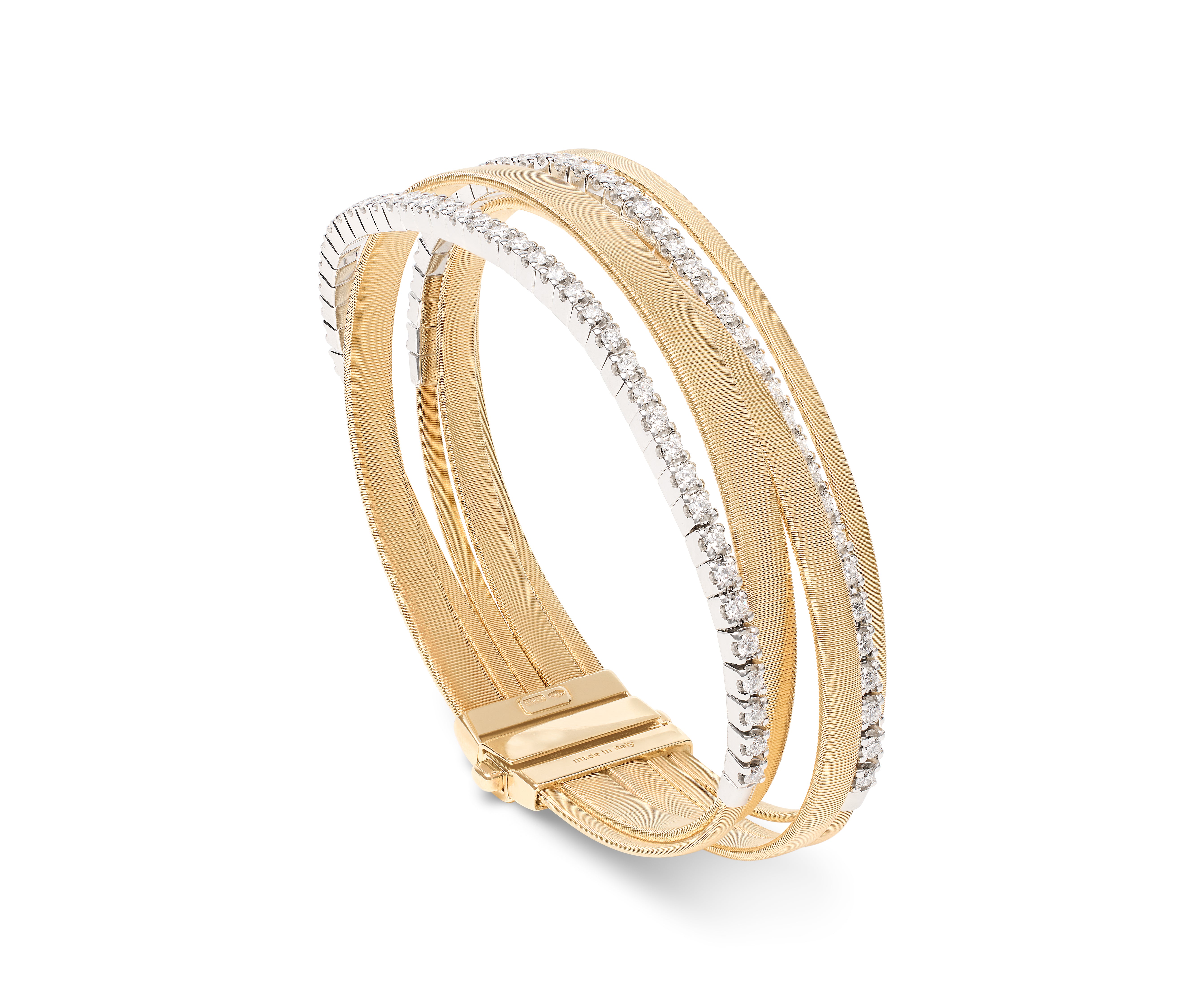 Marco Bicego 18k White & Yellow Gold Masai Diamond Bracelet