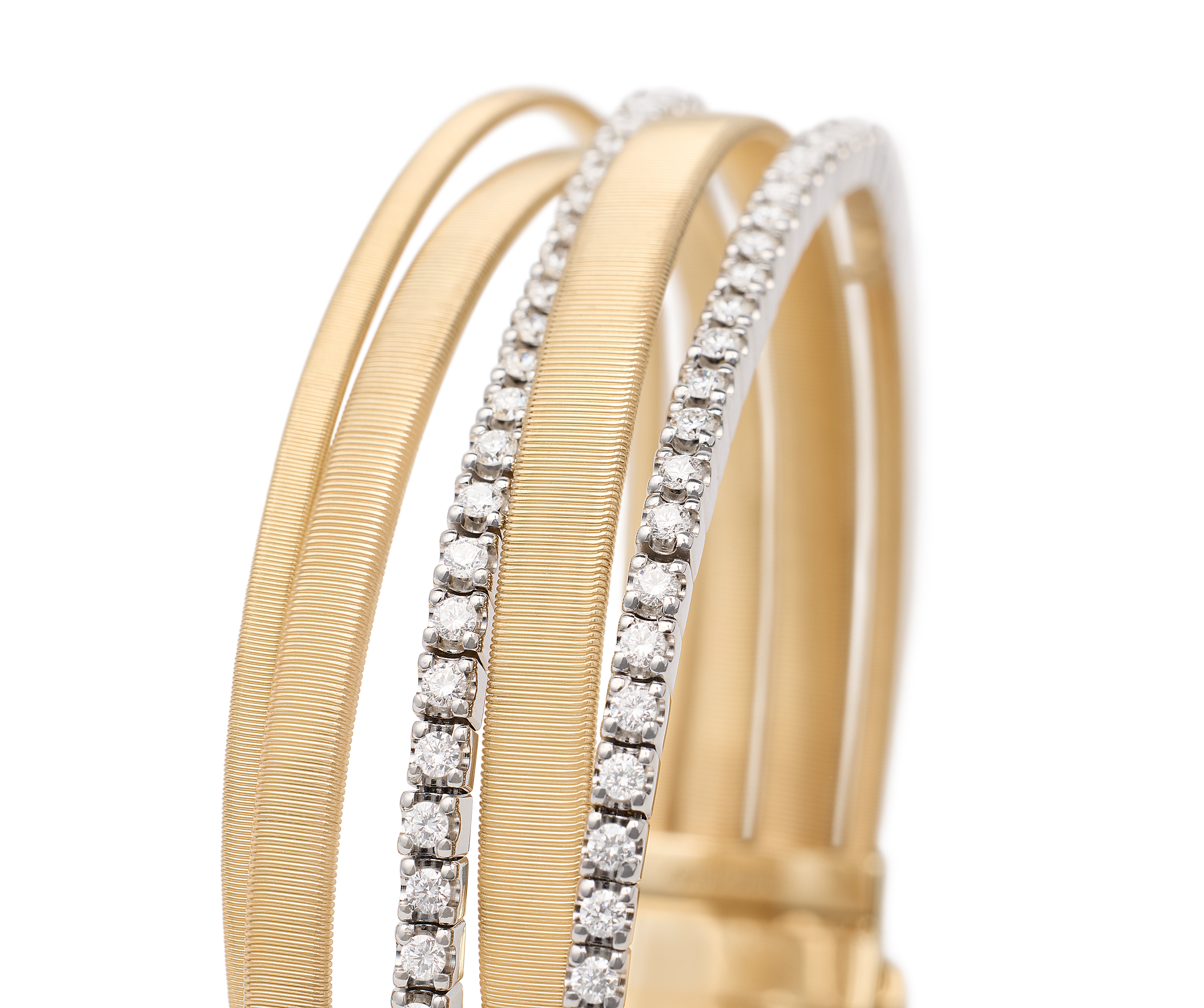 Marco Bicego 18k White & Yellow Gold Masai Diamond Bracelet