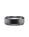 Streamline® Beveled Band Ring In Black Titanium, 8.5mm