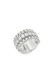 Brown & Co. 18k White Gold Round And Emerald Cut Diamond Half-Eternity Band