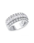 Brown & Co. 18k White Gold Round And Emerald Cut Diamond Half-Eternity Band