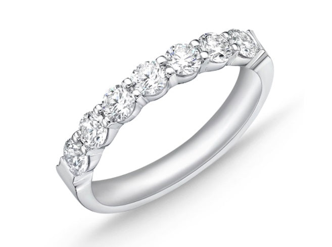 Memoire Platinum Petite Prong Diamond Band