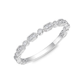 Memoire 18k White Gold Stackables Diamond Band