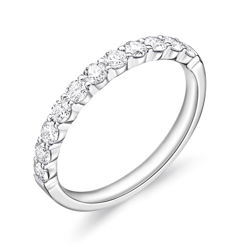 Memoire Platinum Petite Prong Diamond Band