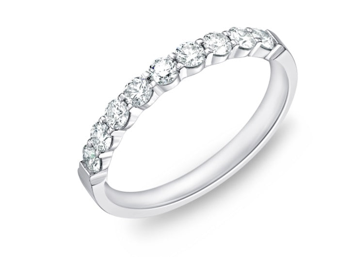 Memoire Platinum Petite Prong Diamond Band