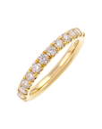 18k yellow gold half-eternity band with 0.25ctw round diamonds.