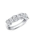 Brown & Co. Platinum Oval And Emerald Cut Diamond Half-Eternity Band