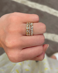 Bezel Set Cushion Diamond Band, 0.99ctw