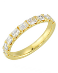 East-West Baguette Diamond Band, 0.87ctw