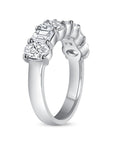 Platinum Alternating Oval & Emerald Cut Diamond Band