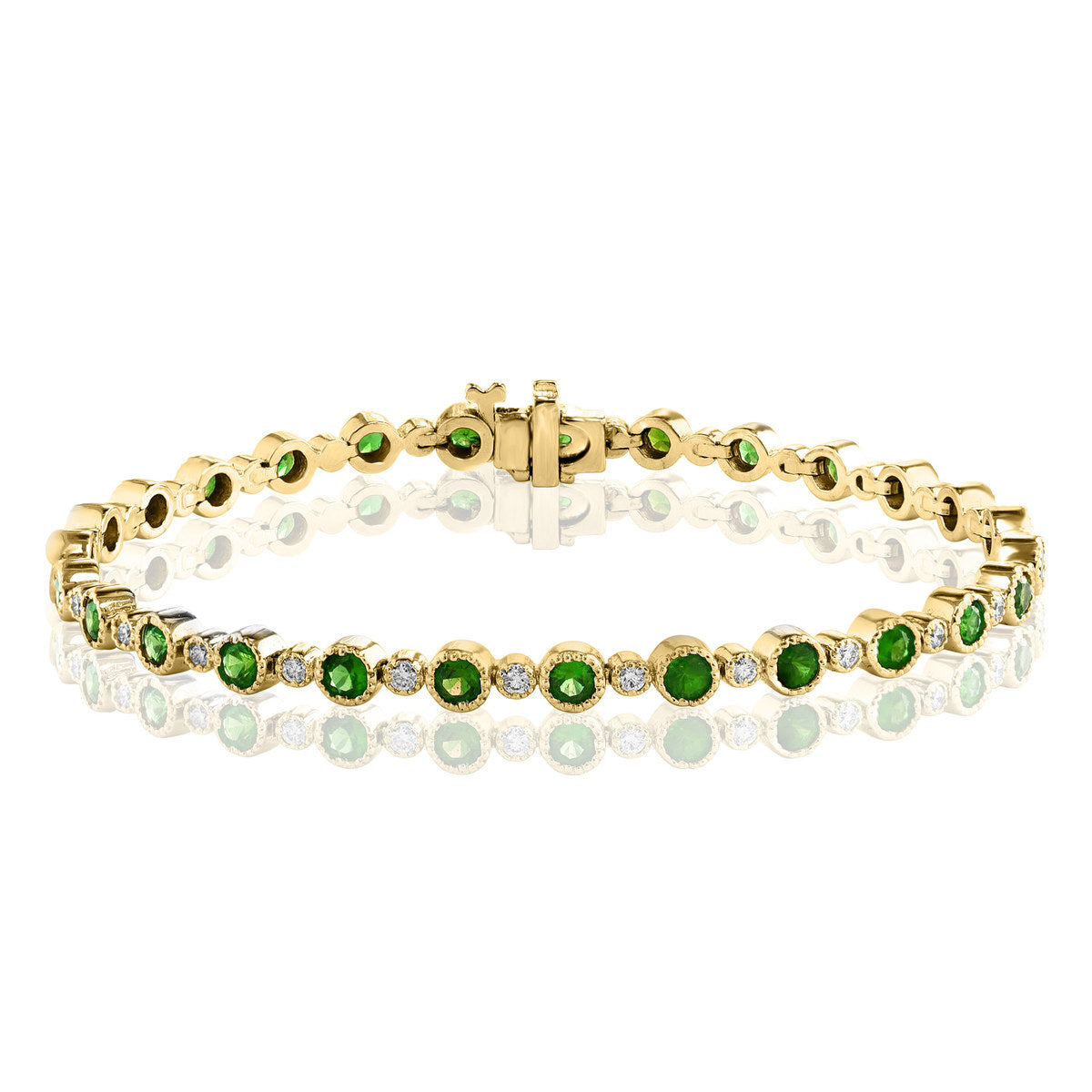 Brown & Co. 18k Yellow Gold Emerald & Diamond Bracelet
