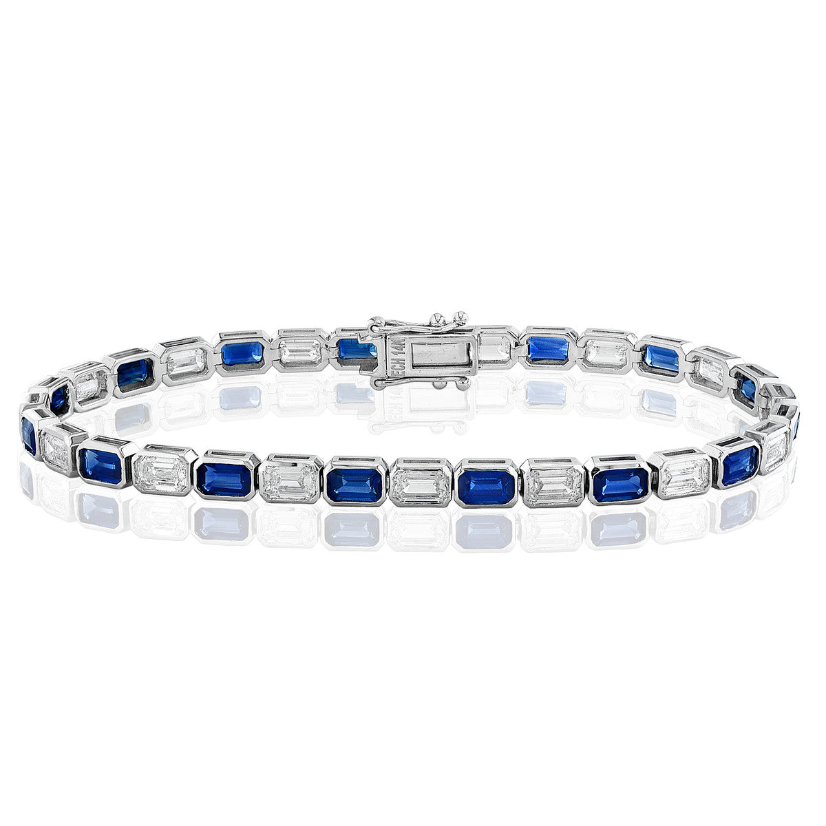 Brown & Co. 18k White Gold Sapphire & Diamond Bracelet