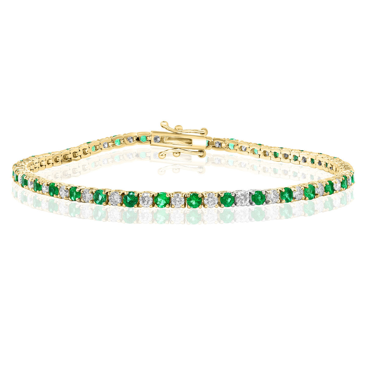 Brown & Co. 18k Yellow Gold Emerald & Diamond Bracelet