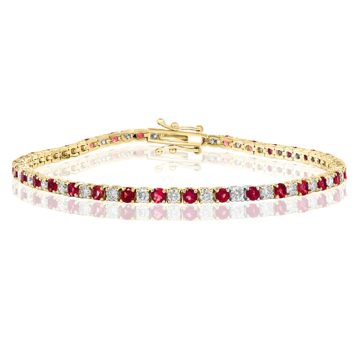 Brown & Co. 18k Yellow Gold Ruby & Diamond Bracelet