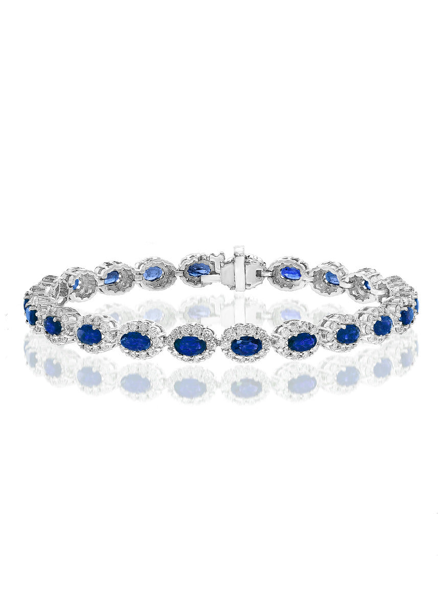 Brown & Co. 18k White Gold Sapphire & Diamond Bracelet
