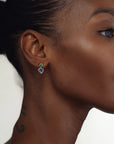 Emily P. Wheeler 18k Yellow Gold Emerald & Tanzanite Heart Earrings