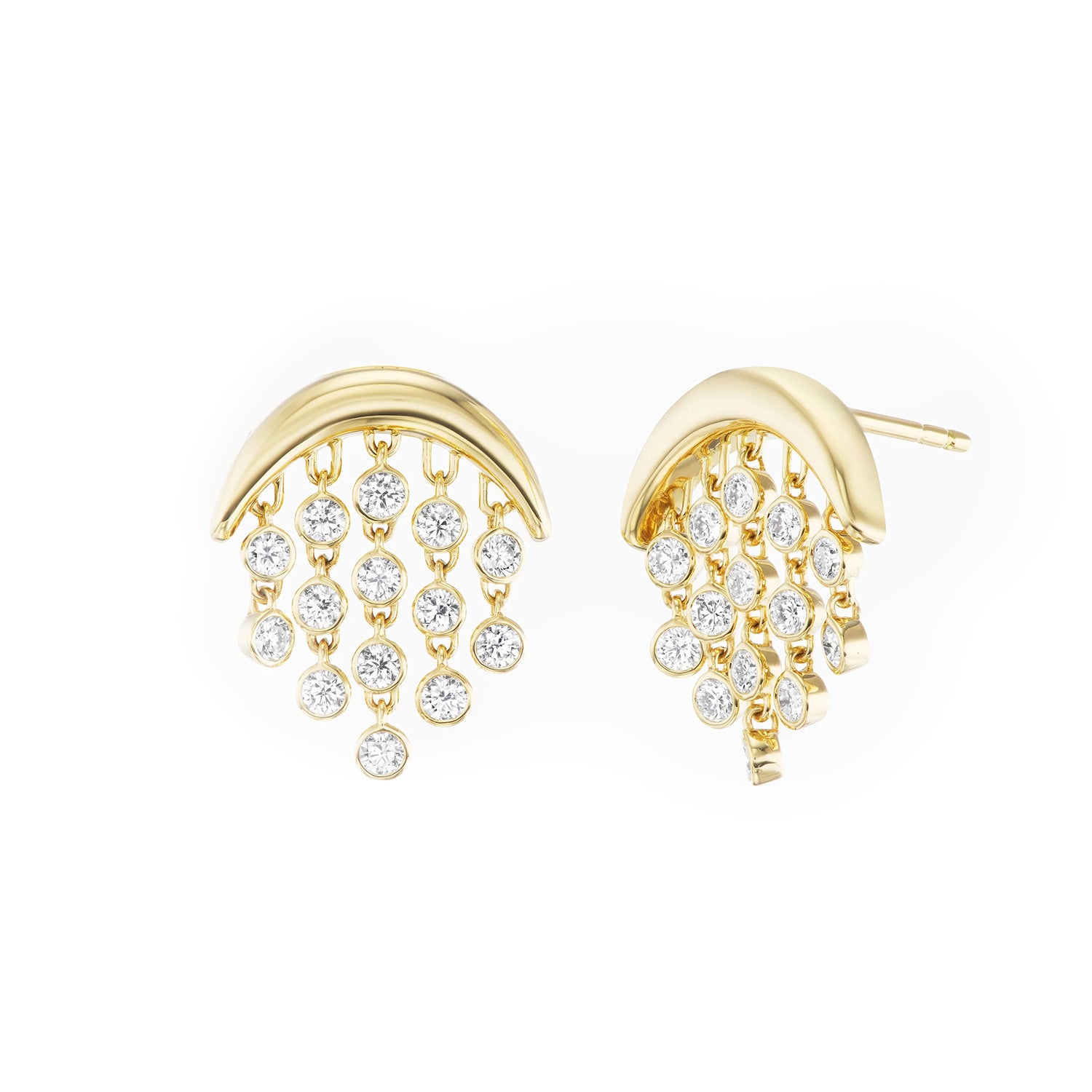 Emily P. Wheeler 18k Yellow Gold Fringe Diamond Earrings