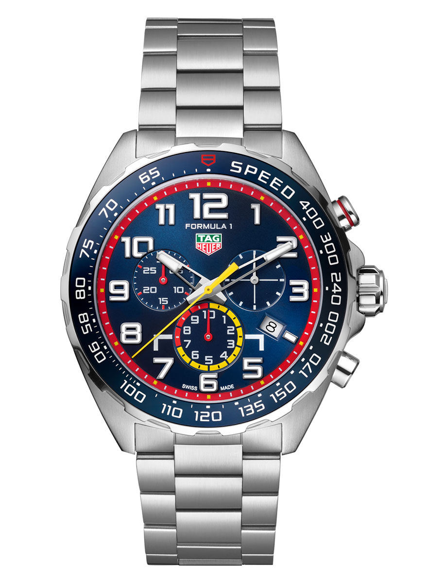 Tag Heuer Steel 43mm Formula 1 x Red Bull Racing Quartz  Watch