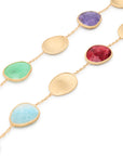 Marco Bicego 18k Yellow Gold And Multicolored Stone Lunaria Necklace