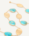 Marco Bicego 18k Yellow Gold And Turquoise Lunaria Necklace
