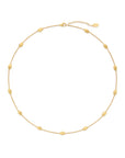 18k Yellow Gold Beaded Station Necklace