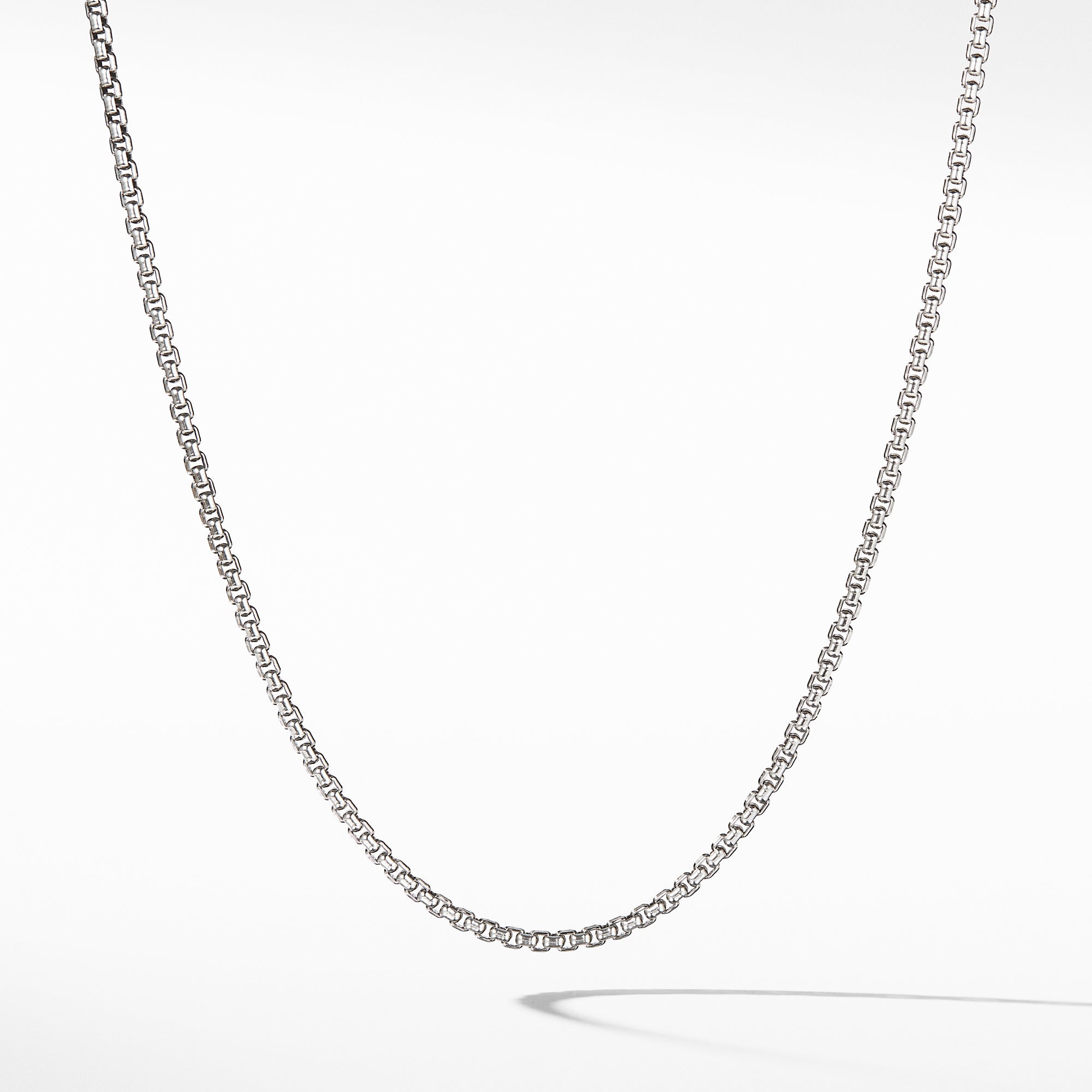 David Yurman Box Chain Necklace In Sterling Silver With 14k Yellow Gold Accent, 2.7mm