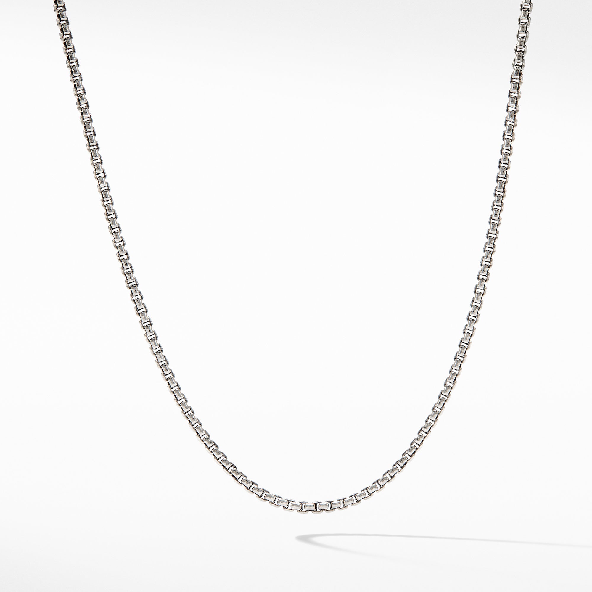 David Yurman Box Chain Necklace In Sterling Silver With 14k Yellow Gold Accent, 1.7mm