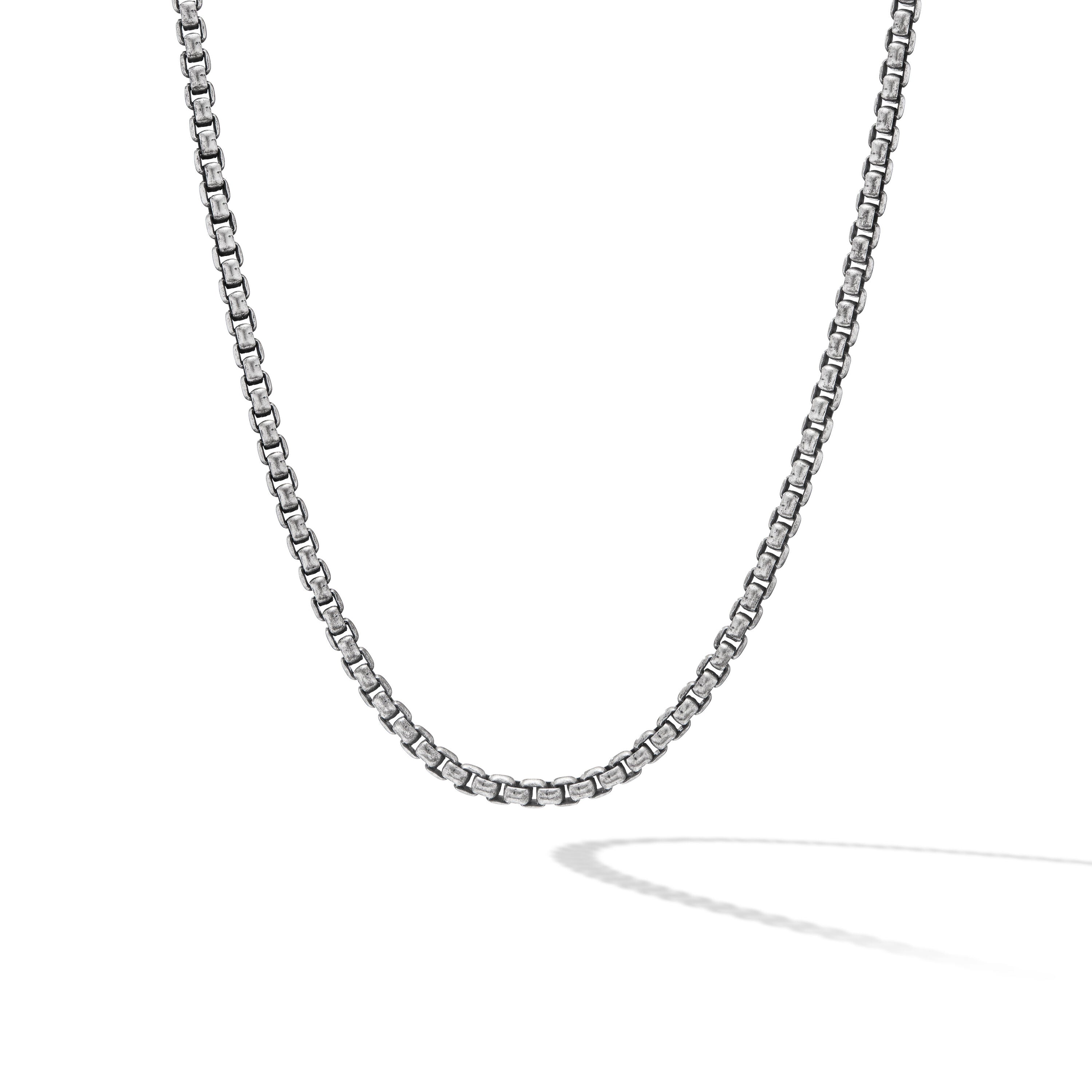 David Yurman Box Chain Necklace In Grey Titanium, 3.6mm